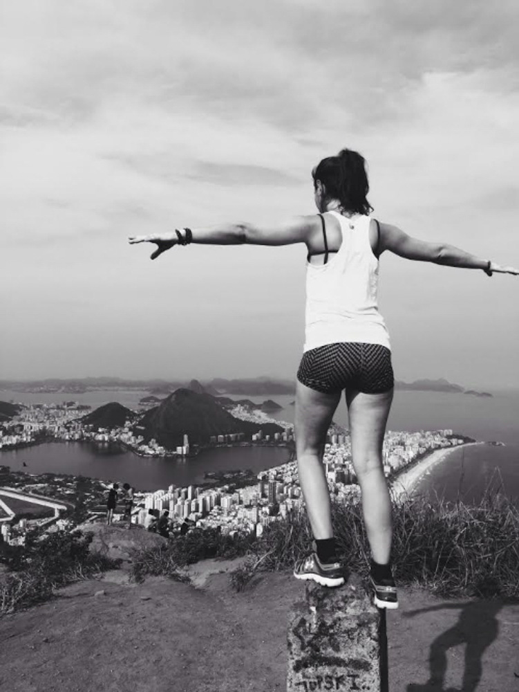On top of favela Vidigal in Rio de Janiero, Brazil