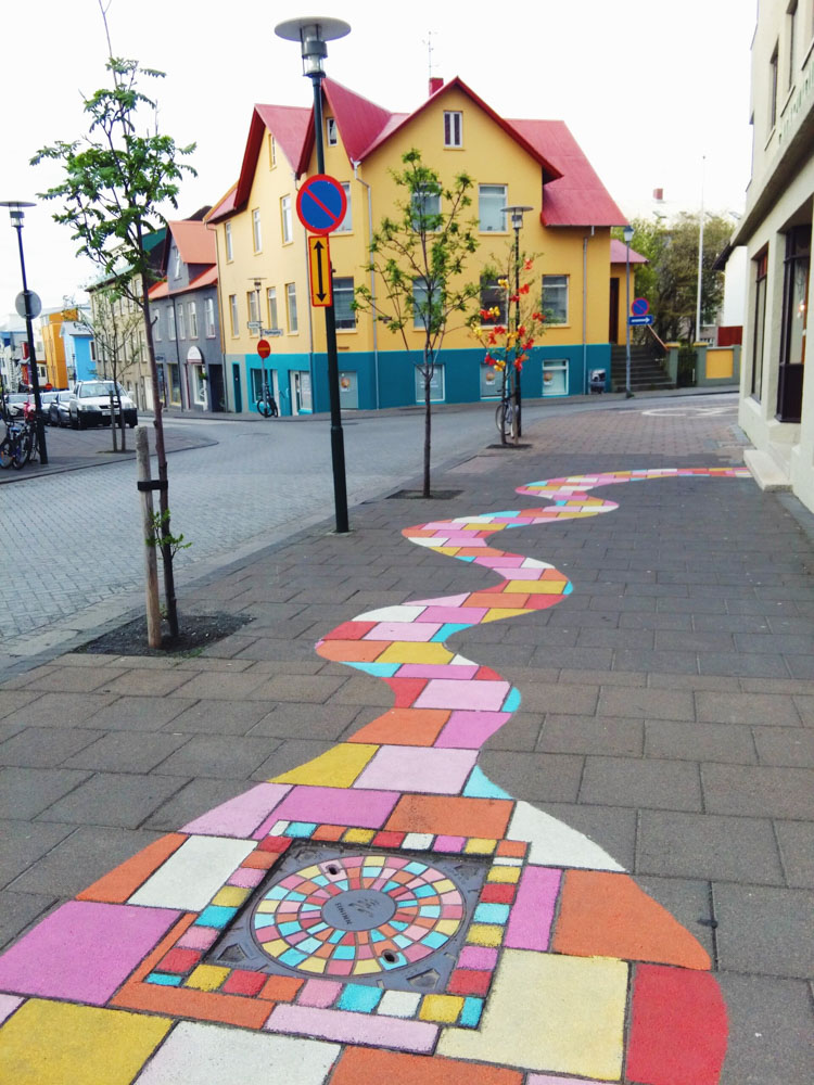 Reykjavik Iceland colorful street