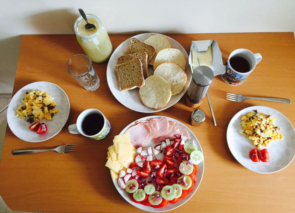Polish breakfast spread