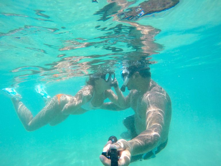 couple snorkeling in Hawaii