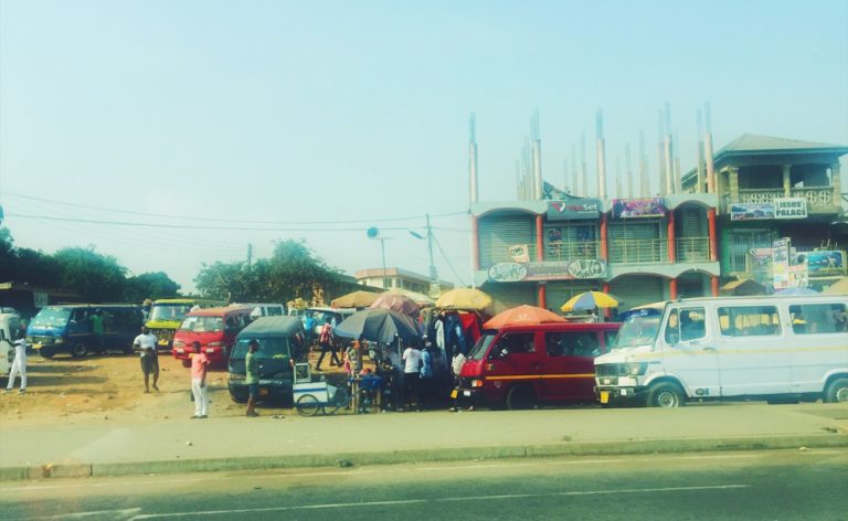 Taxi lot in ghana