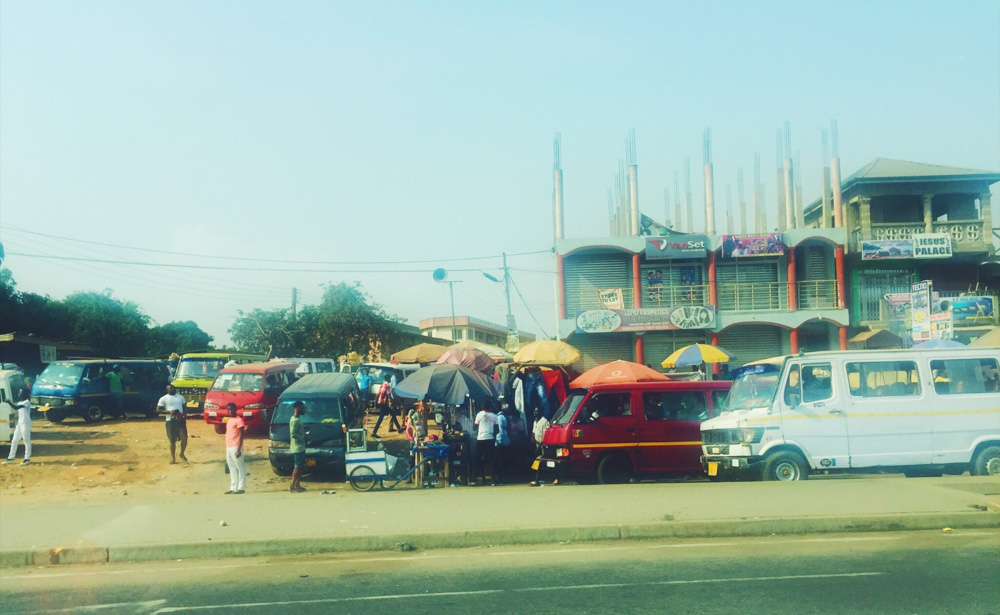 Taxi lot in ghana