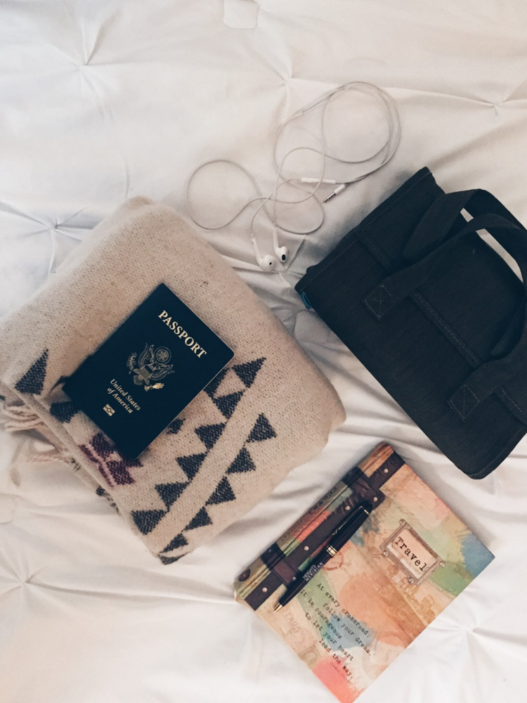 Items for travel backpack