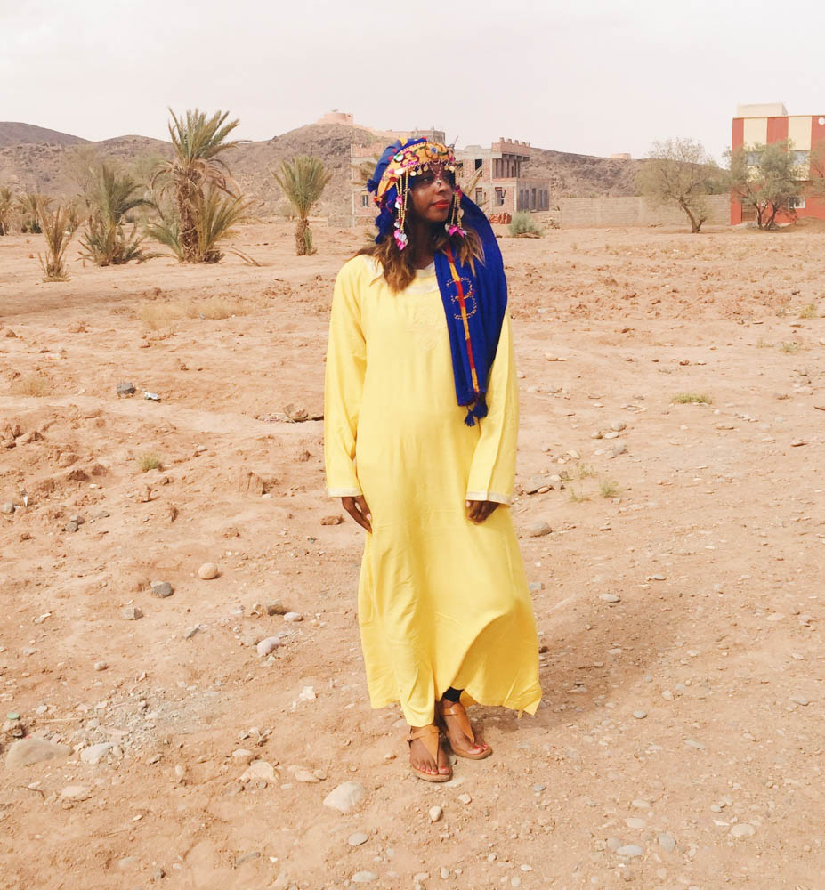 Dressed up in traditional Berber attire in Tinejdad-Melaab