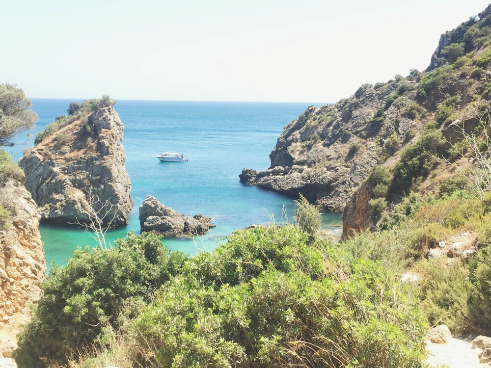 View of secret beach near Lisbon