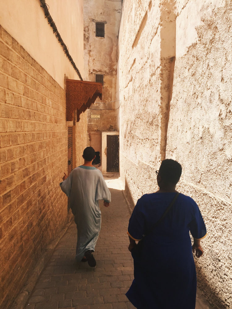 Walking through the old medina of Fes