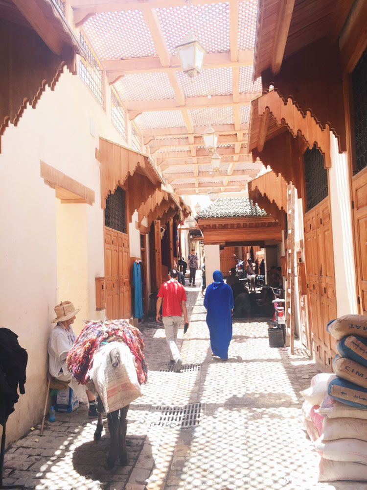 walking through Old Medina in Fes