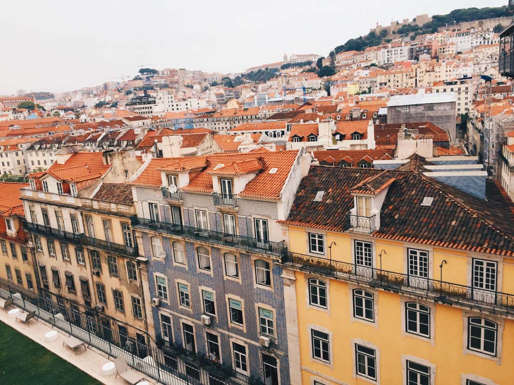 Colorful buildings in Lisbon