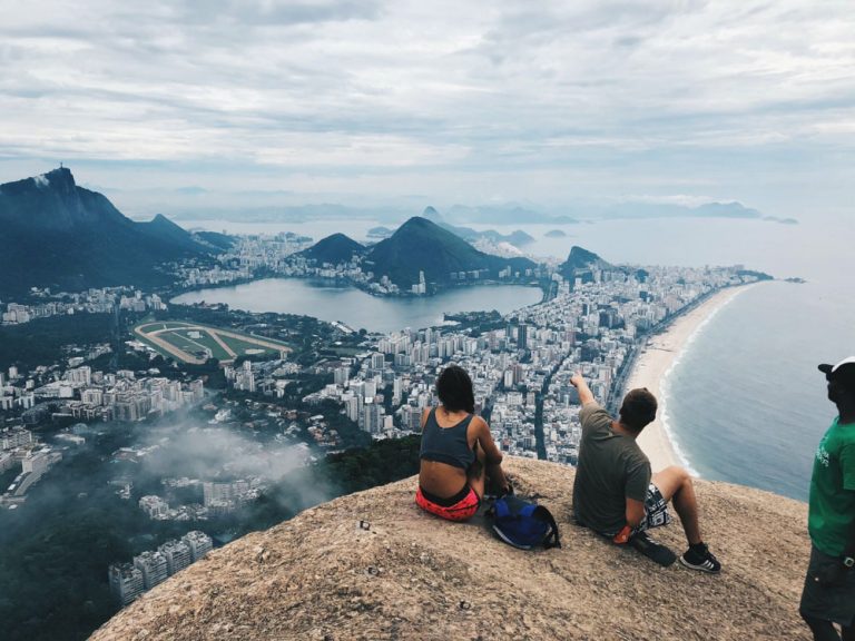 View at the summit of Morro Dois Irmaos