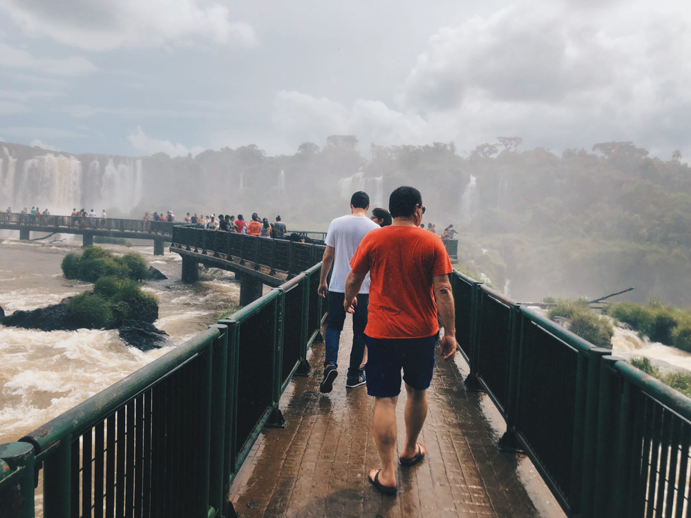 Walk through Iguazu Falls