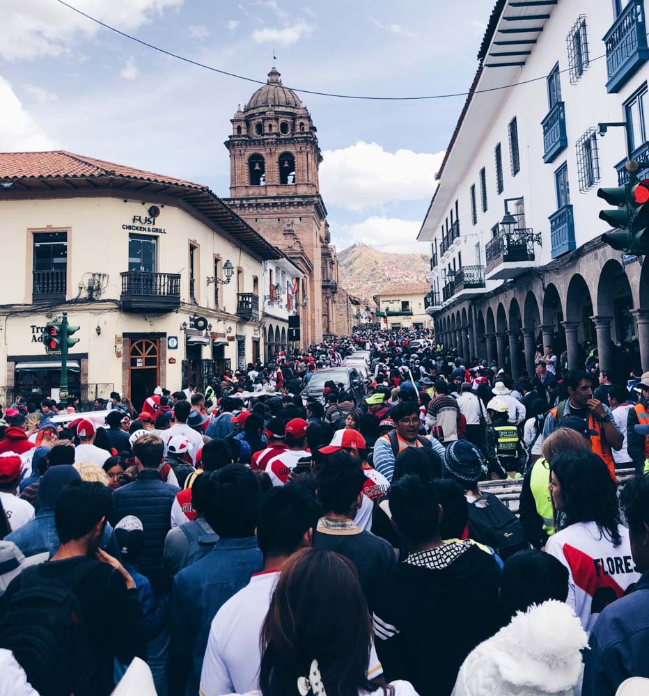 Crowd in Plaza de armas