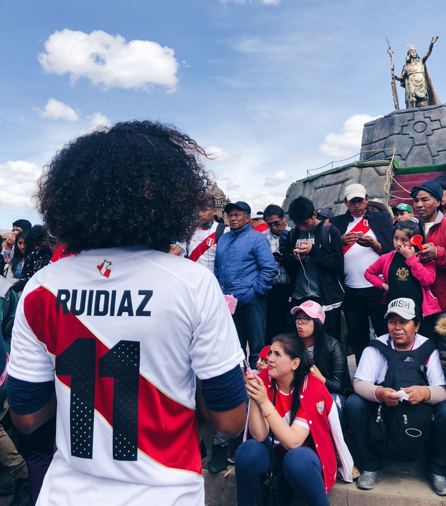 crowd in Plaza de armas