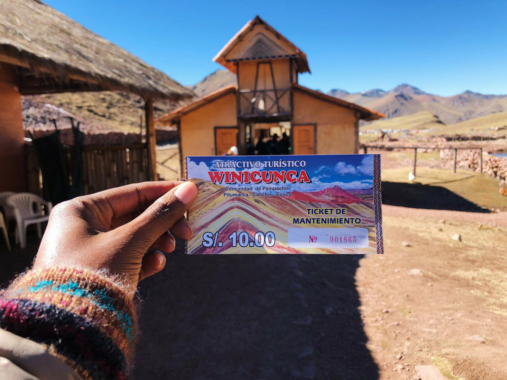 Rainbow mountain entrance ticket