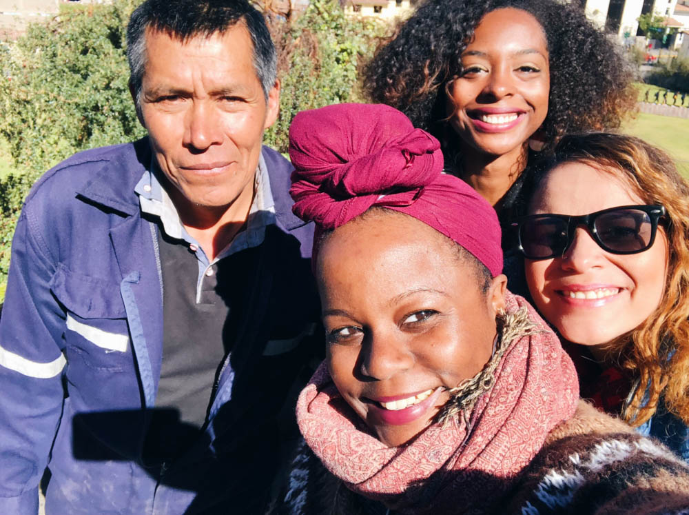 Friends at the temple of the sun