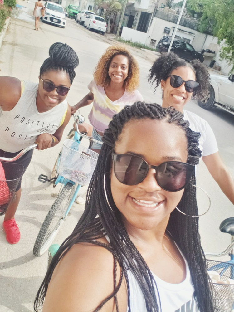 Bike riding in Tulum Town